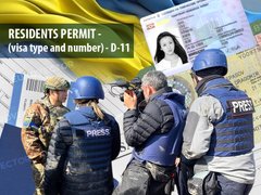 Temporary residence permit in Ukraine for correspondents or representatives of foreign media in Ukraine, English., oral consultation, document analysis, expert opinion, package of documents, remote support for obtaining a residence permit (card), Without limits, Correspondents or representatives of foreign media in Ukraine